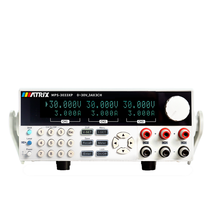 PROGRAMMABLE TRIPLE CHANNEL DC POWER-SUPPLY